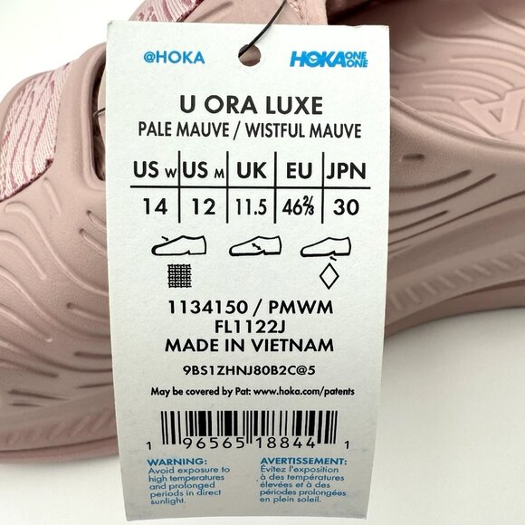 NEW Hoka One One Ora Luxe Recovery Slide Sandals Men\'s Pale Mauve / Wistful